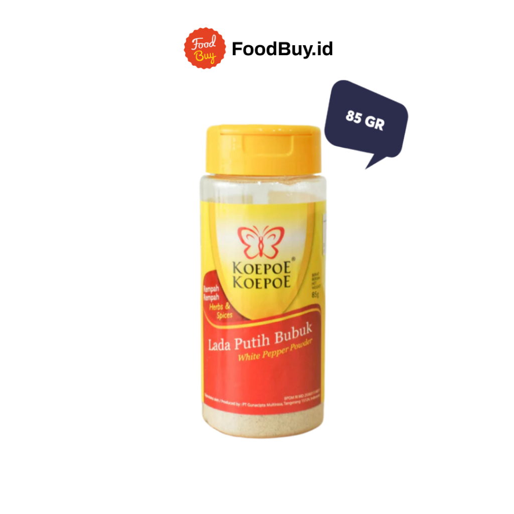 

Koepoe Koepoe Lada Putih Bubuk Besar 85 gr