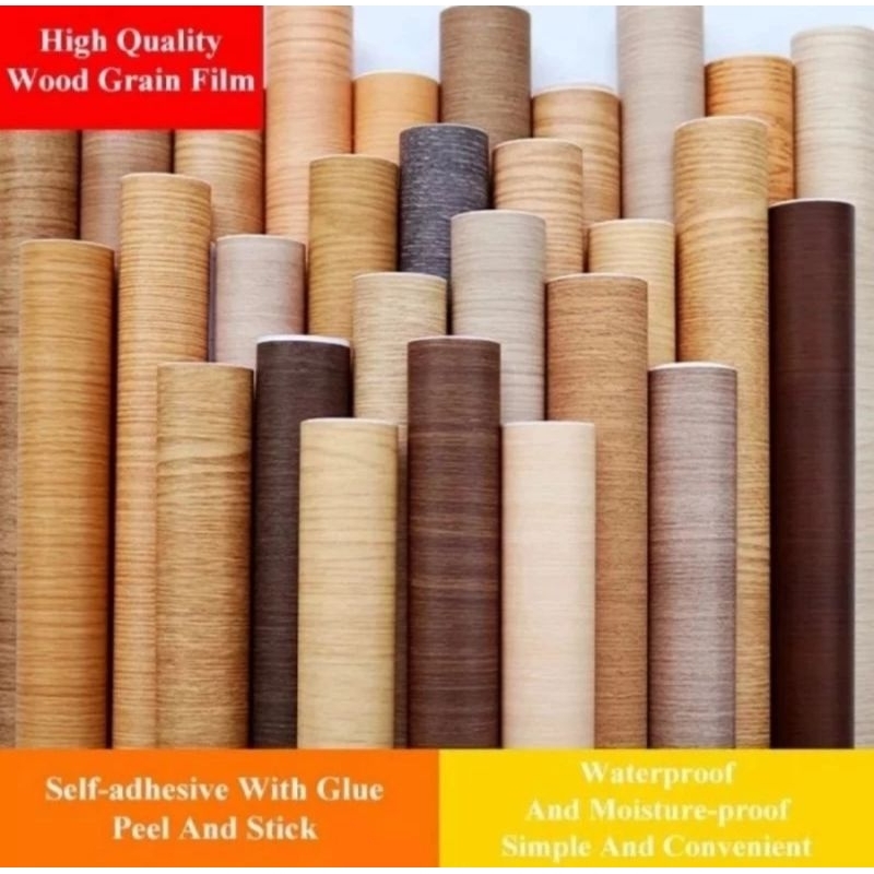 TOP COD STICKER KAYU PVC PELAPIS FURNITURE MEJA, LEMARI DLL PREMIUM KUALITAS