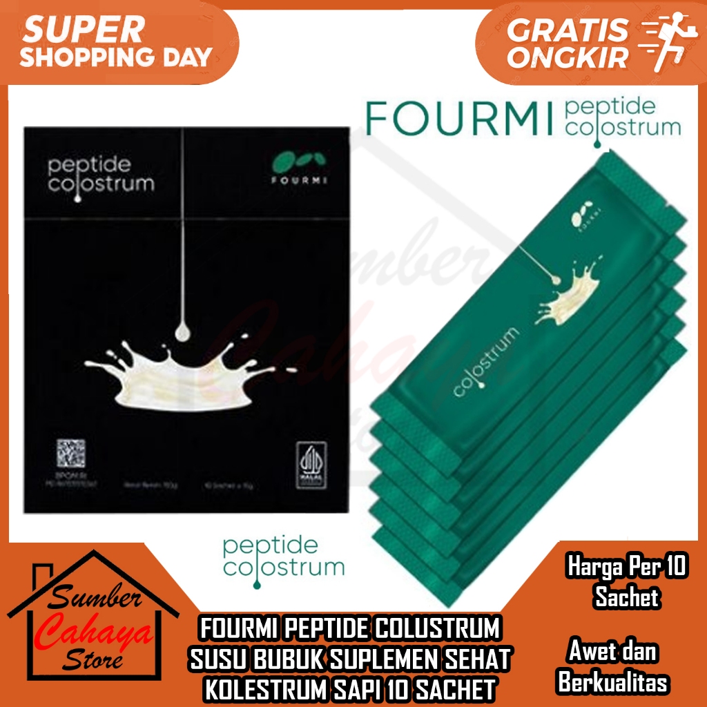 

FOURMI PEPTIDE COLUSTRUM SUSU BUBUK SUPLEMEN SEHAT KOLESTRUM SAPI 10 SACHET KESEHATAN KETAHANAN TUBUH KESEHATAN MENINGKATKAN STAMINA TUBUH SISTEM OTAK FORME FORMI FORMY FOURMY MILK MINUMAN SEHAT BUBUK SASETAN ANTI INFLAMASI