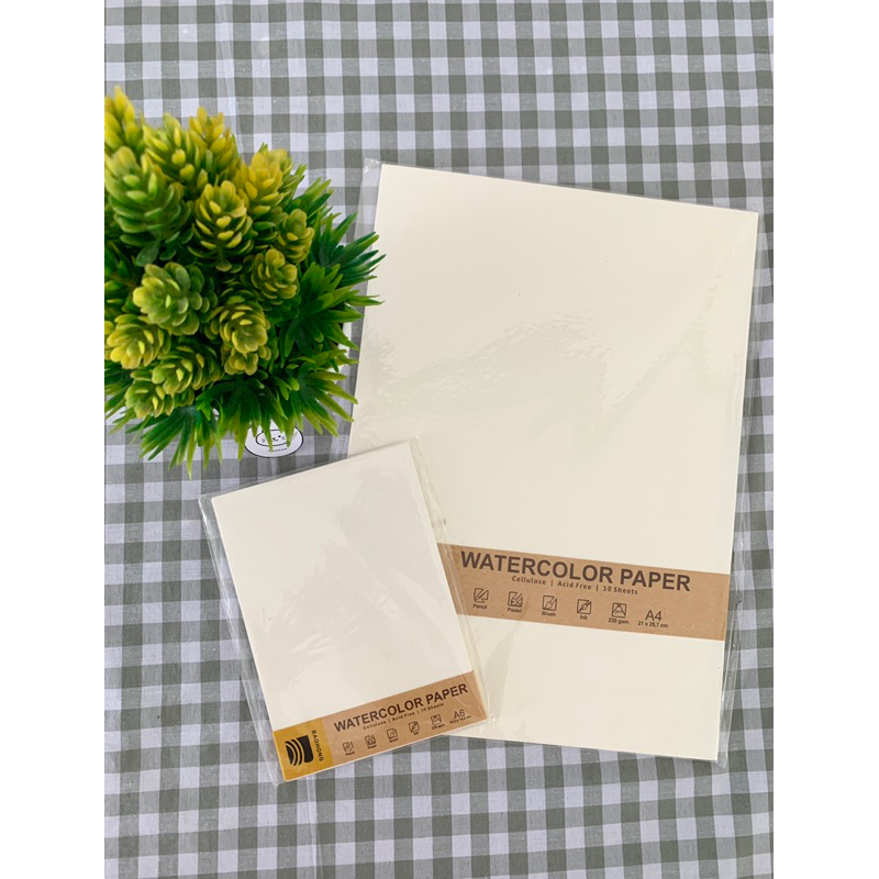

Watercolor Paper Baohong Cellulose 230gsm A4 l Kertas Cat Air | Kertas Watercolor | Kertas Melukis