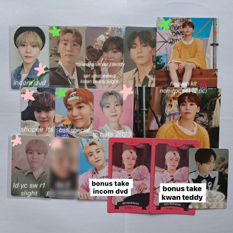 [READY STOCK] Official Photocard Seventeen Seungkwan Incomplete DVD FTS Weverse Teddy with FREE OFFI