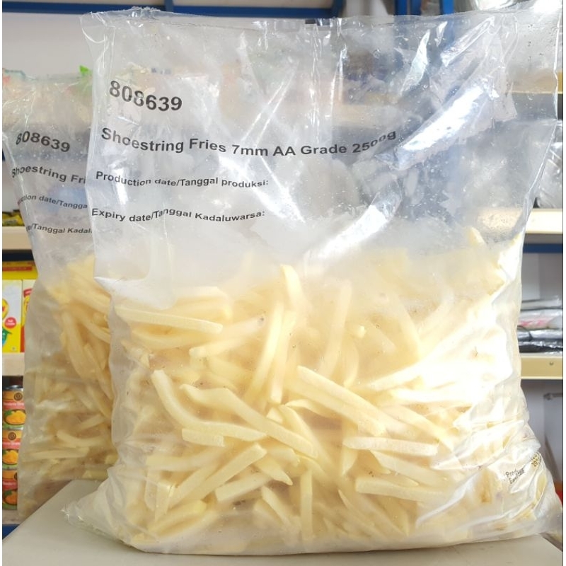 

Aviko Shoestring 2,5Kg / Kentang Shoestring 2,5Kg / Kentang Goreng 2,5Kg