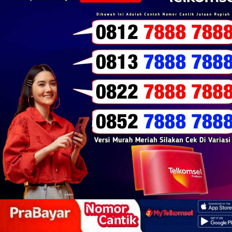 NomorCantikTelkomsel Kode GT8 - Kartu Perdana Nomor Cantik Telkomsel - Simpati Loop AS - Bisa Pilih 