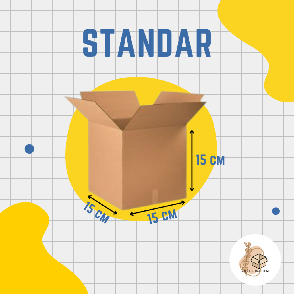 

Kardus / Box Packing Standar Polos Produk Ukuran 15cm x 15cm x 15cm