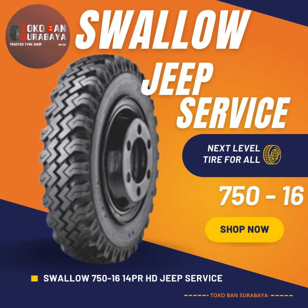 Ban Luar Truk Swallow 750-16 14PR 750/16 750R16 750 R16 R 16 14 PR HD Jeep Service