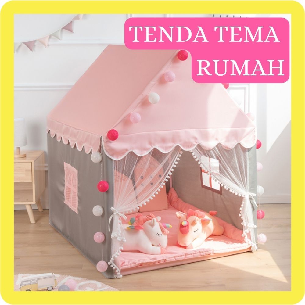 Mainan Tenda Anak Perempuan | Rumah Tenda Princess Anak Jumbo | Tenda Mainan Anak Indoor Outdoor