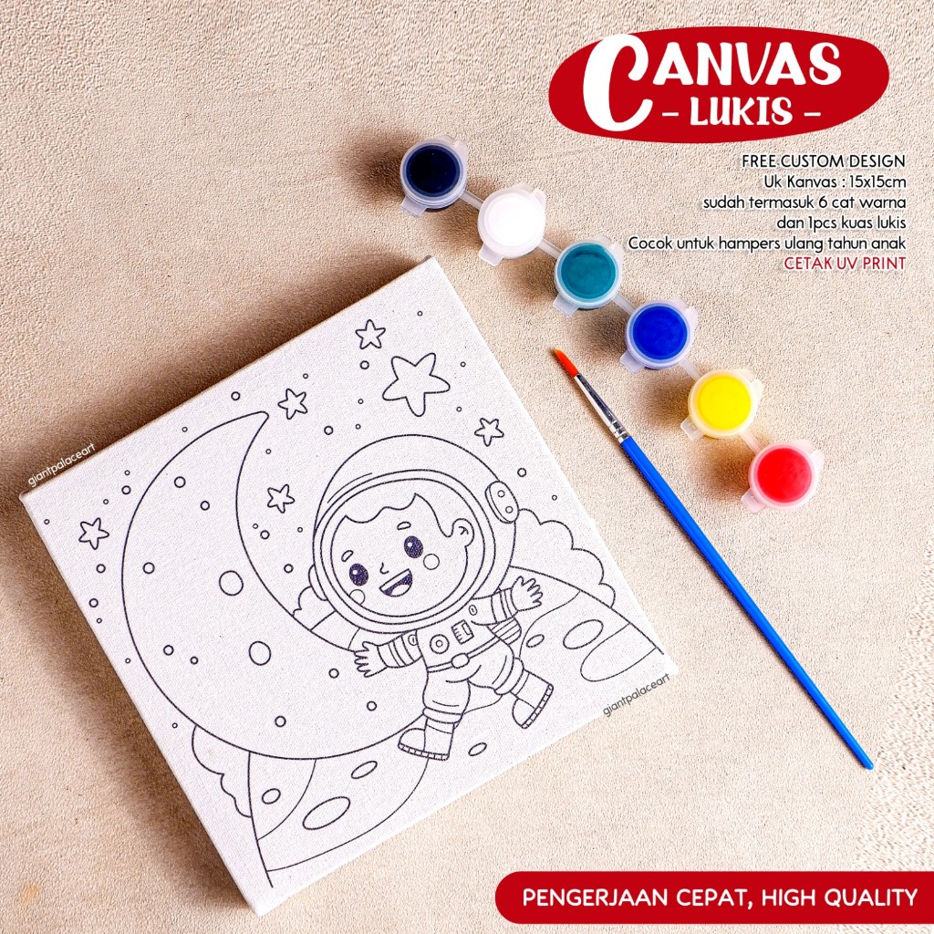 

Hampers Ultah Estetik Coloring Kanvas Painting (Bonus Cat + Canvas Frame) Siap Lukis Suvenir Goodie Bag Ulang Tahun Anak