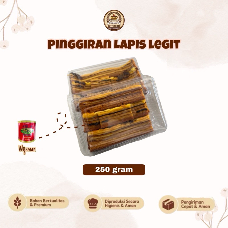 

Pinggiran lapis legit full wijsman 150 gram