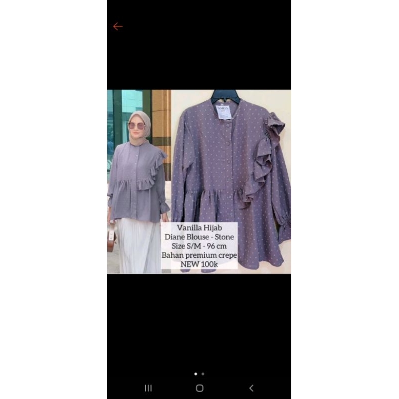 Vanilla hijab diane blouse NWT