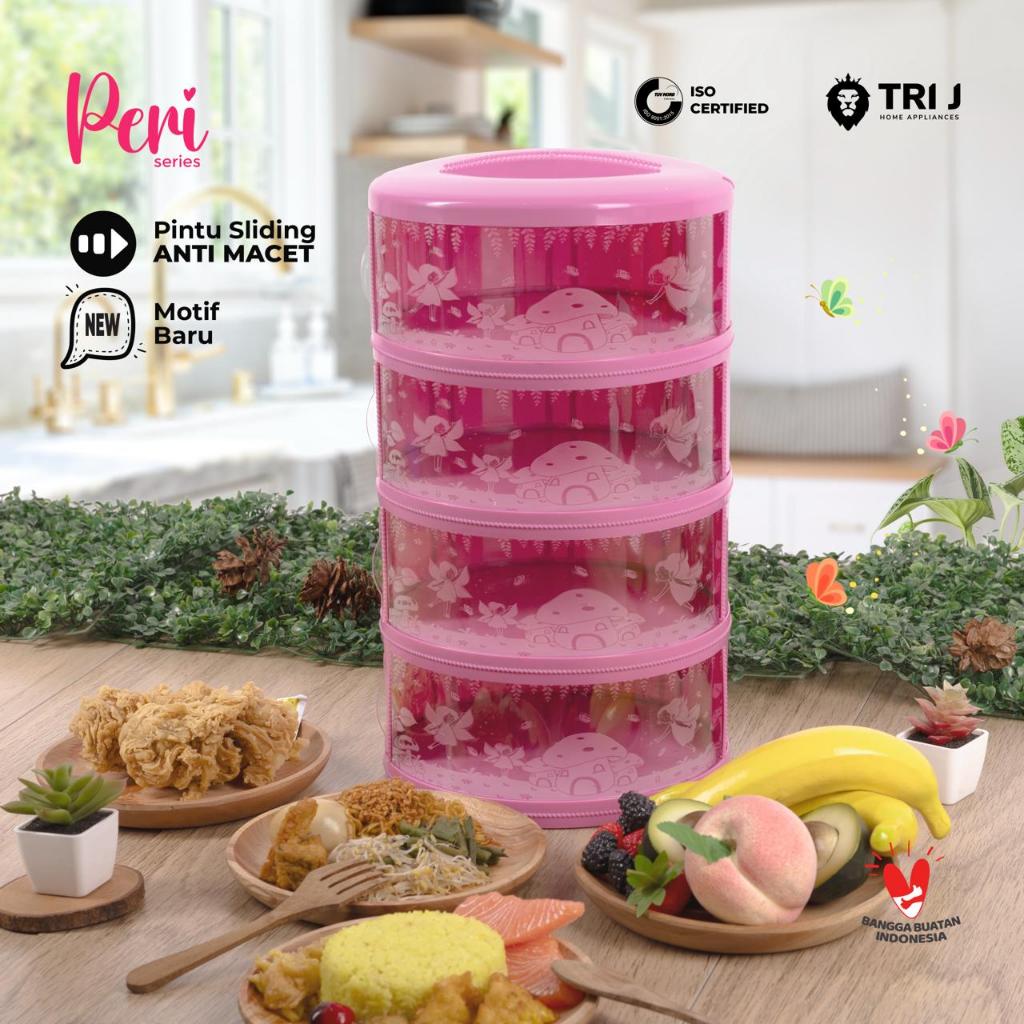 Rak Penyimpanan Makanan 4 Susun Tingkat Tudung Saji Tutup Food Cover 5 susun PERI SERIES