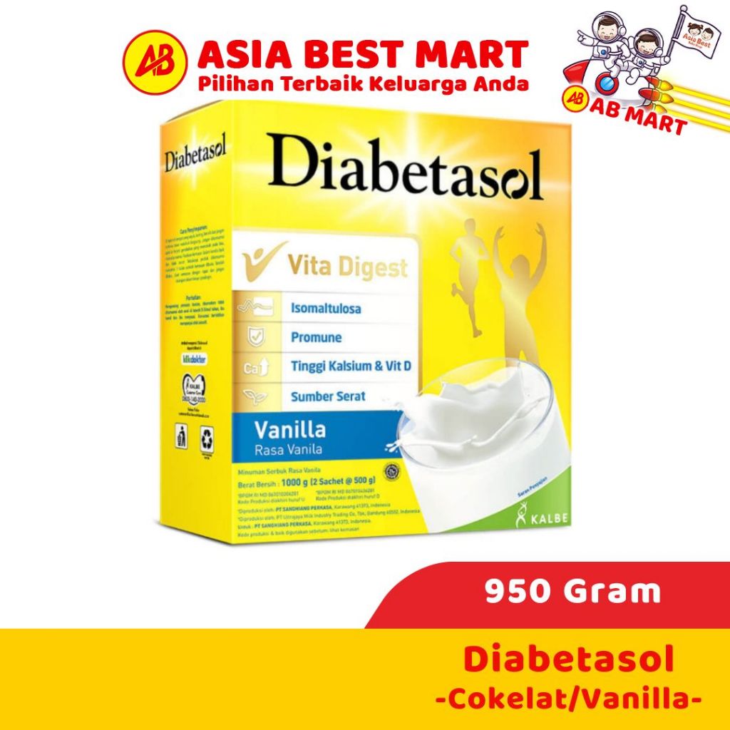 

Diabetasol 950gr Vanilla Cokelat Susu Diabetes Diet