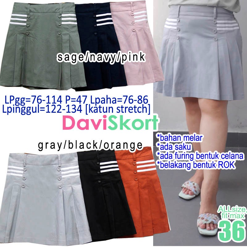 SZ 36, SKORT BIG SIZE, DAVI, YORKIE, ROK CELANA JUMBO WANITA, ROK CELANA BIG SIZE WANITA, SKORT JUMB