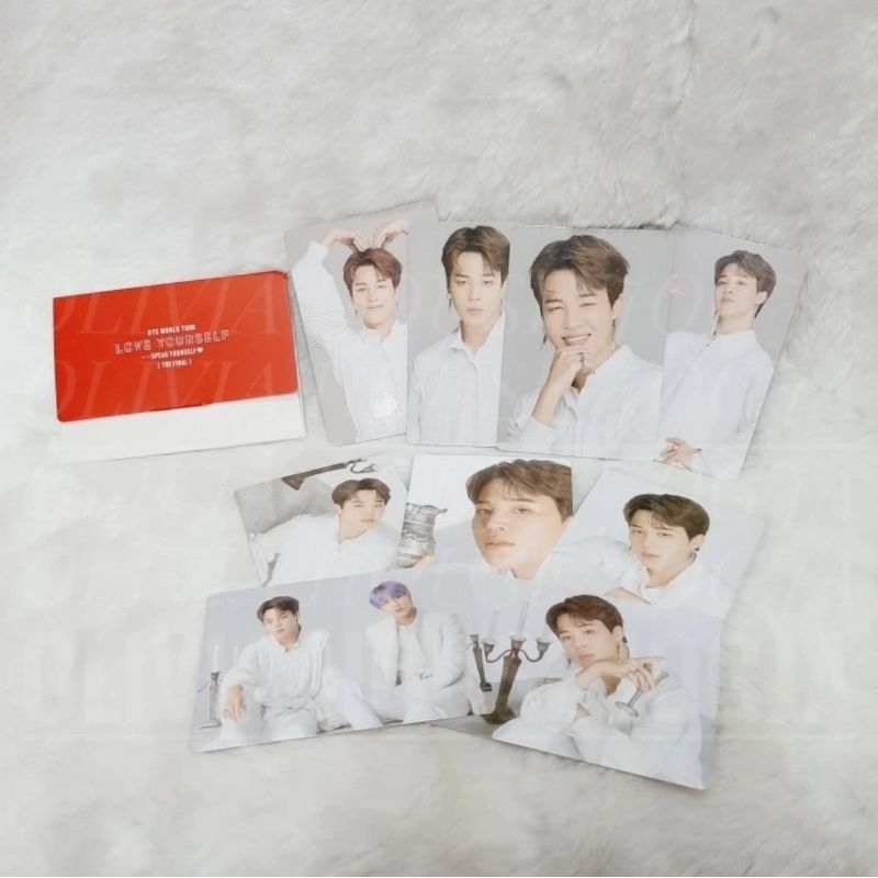 Photocard Jimin BTS The Final Love Yourself Merah Mini Photocard BTS World Tour Love Yourself Speak 
