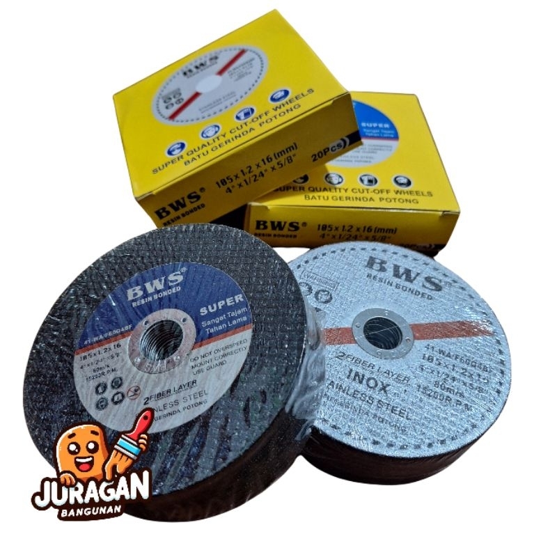 (HARGA ECER) BWS Batu Canai Potong | Resin Bonded | BWS Hitam | BWS Merah Batu Gerinda Potong | Mata