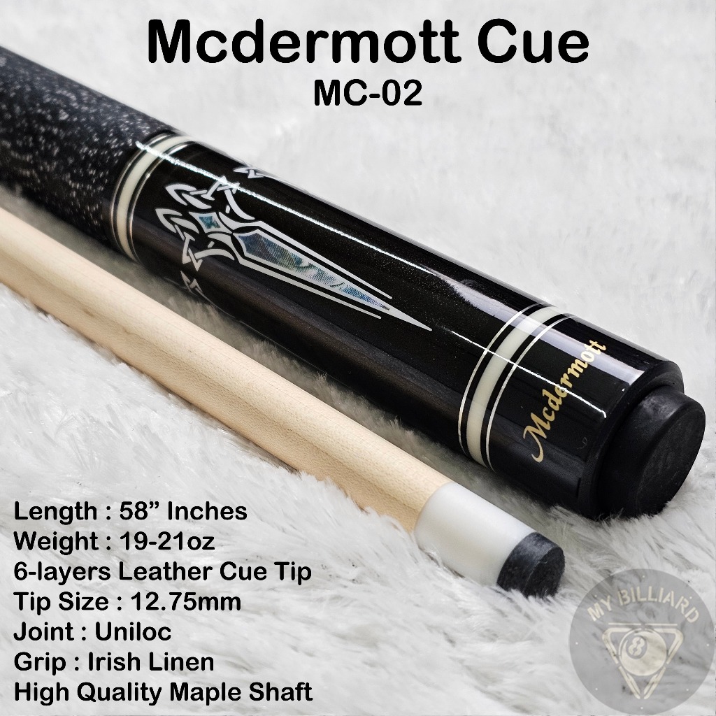 Mcdermott MC-02 Cue Stick Billiard 12.75mm - Stik Billiard Mc dermott