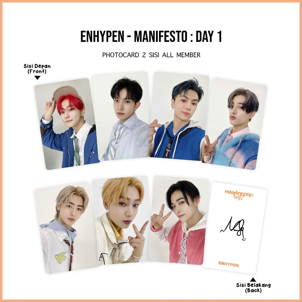 Photocard Enhypen Manifesto Day 1 All Member