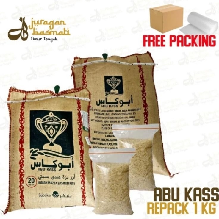 

TERBARU Beras Basmati Abukass Repack 1KG