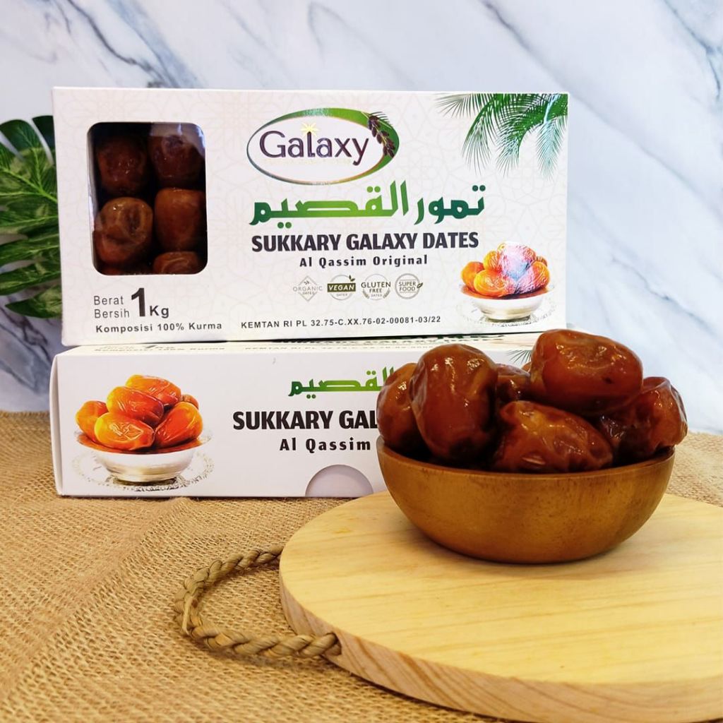 

PAKET BAGI BAGI KURMA SUKARI GALAXY 1KG ( PEMB 12 PCS )
