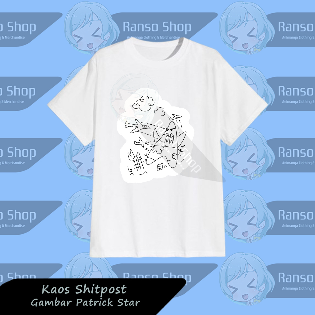 Kaos Patrick Star / Baju Gambar Patrick / T-shirt Spongebob Patrick Star