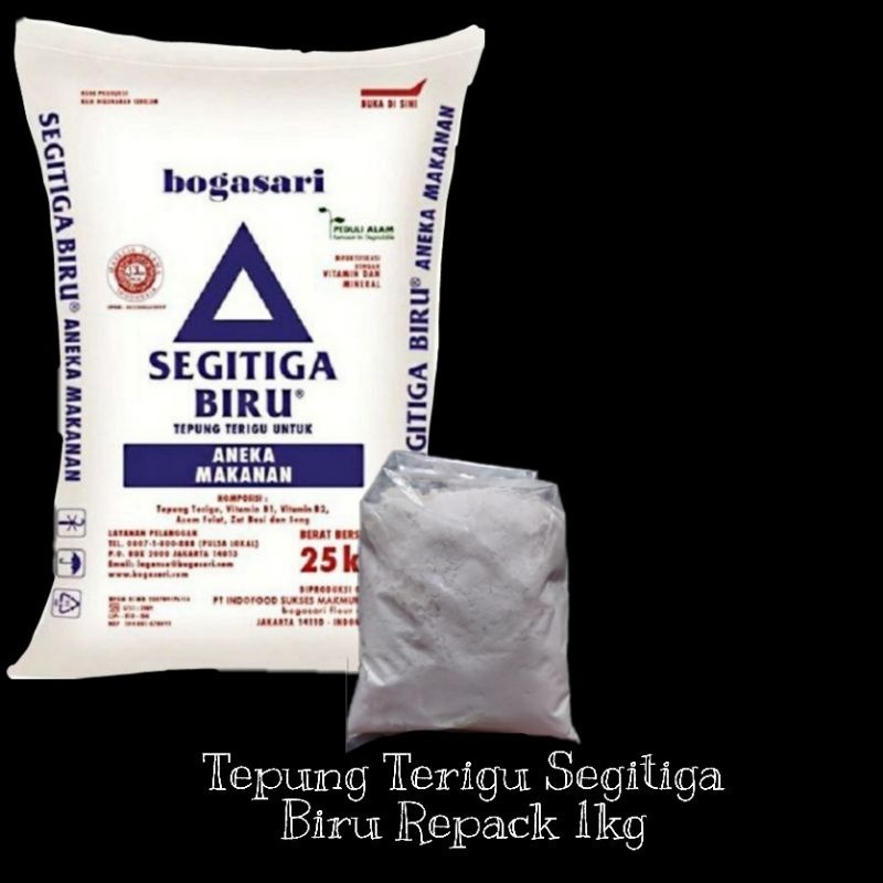 

TEPUNG TERIGU SEGITIGA BIRU REPACK 1 KG