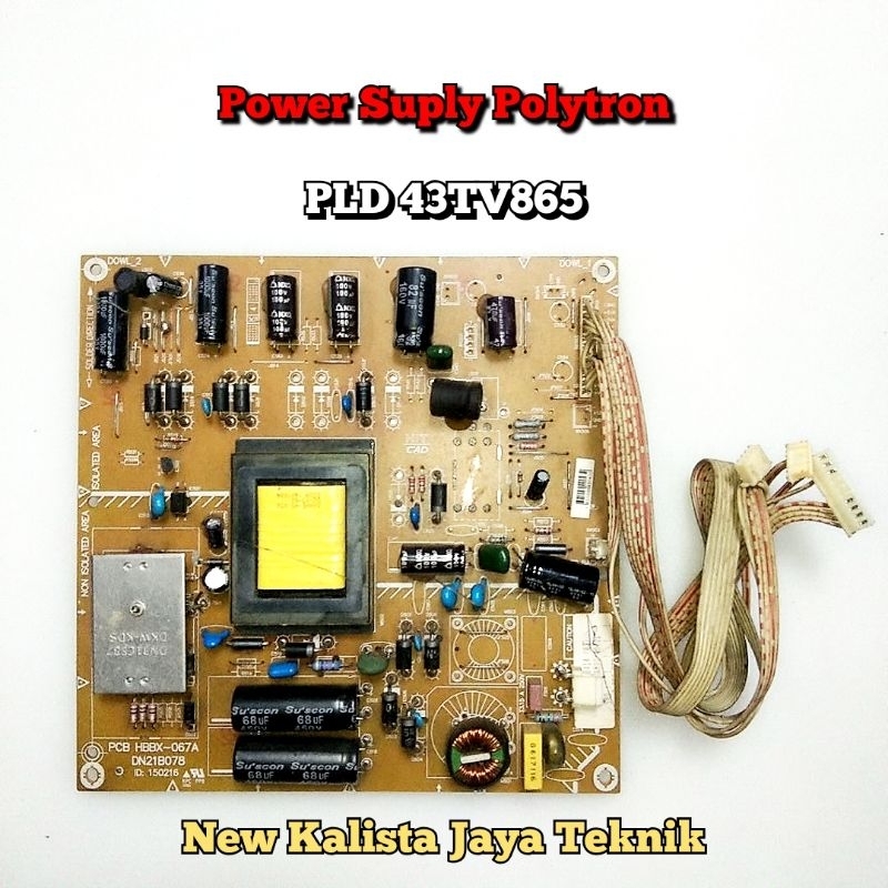 POWER SUPLY TV POLYTRON PLD 43TV865 ORIGINAL HBBX-067A PSU 43TV865 REGULATOR TV PLD43TV865 PSU POLYT