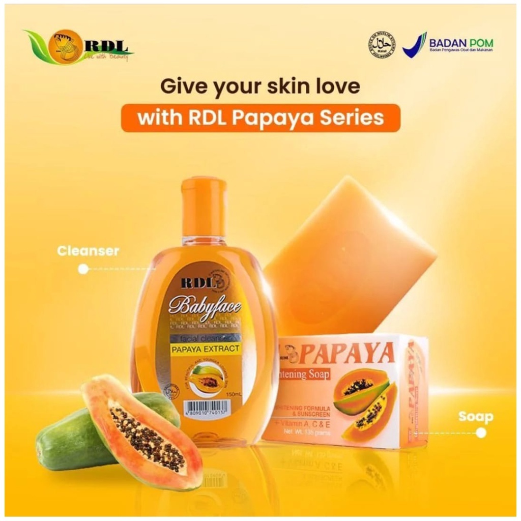 RDL Papaya Soap / sabun papaya / brightening soap
