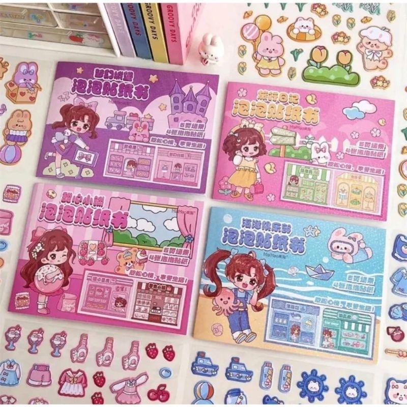 

Buku DIY Bubble Sticker Home Rumah Aqiao Diary Journal Lucu Sticker