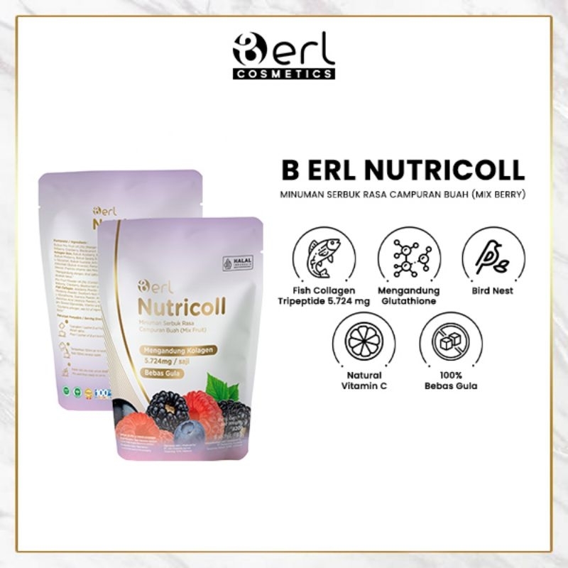 

B Erl Nutricoll DAPAT 2 POUCH ISI 8 BPOM dan HALAL