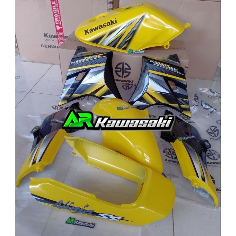 BODY FULL SET NINJA 150 SS KUNING BERSTIKER ORIGINAL