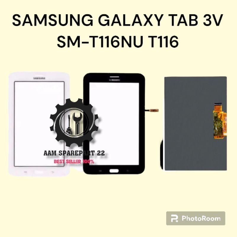 LCD TOUCHSCREEN SAMSUNG GALAXY TAB 3V SM-T116NU T116N T116 3 V LAYAR FULLSET TOUCH SCREEN SENTUH TAB