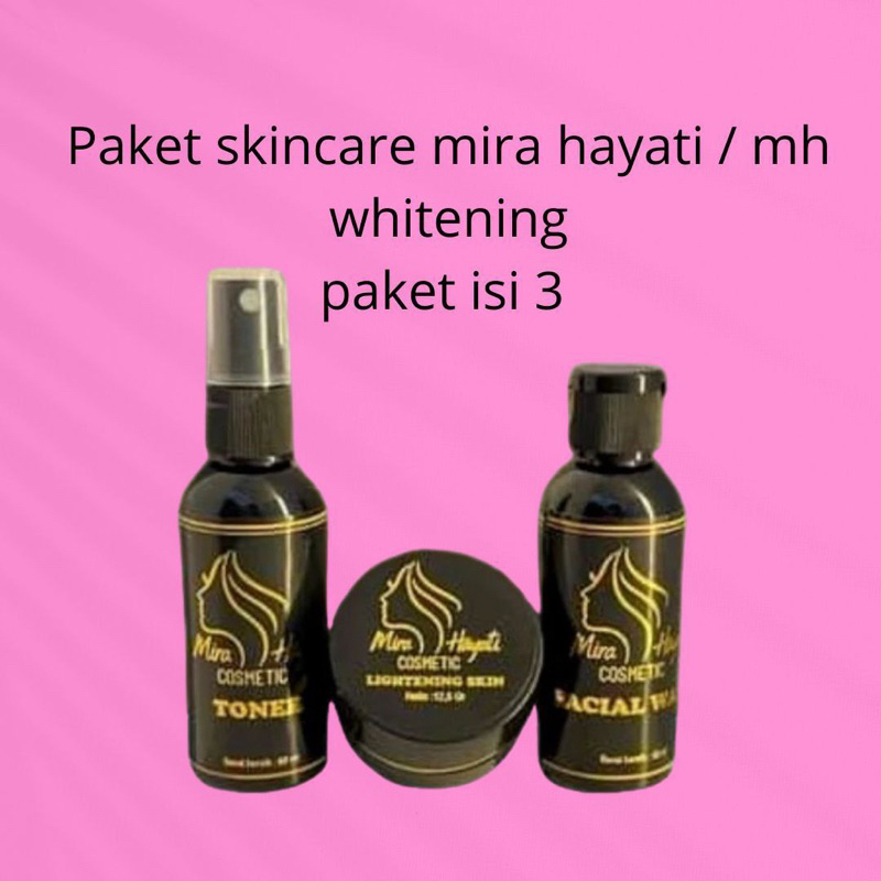 ( kemasan baru ) MH whitening mira hayati cosmetik skincare all in one mencerahkan 1 paket isi 3