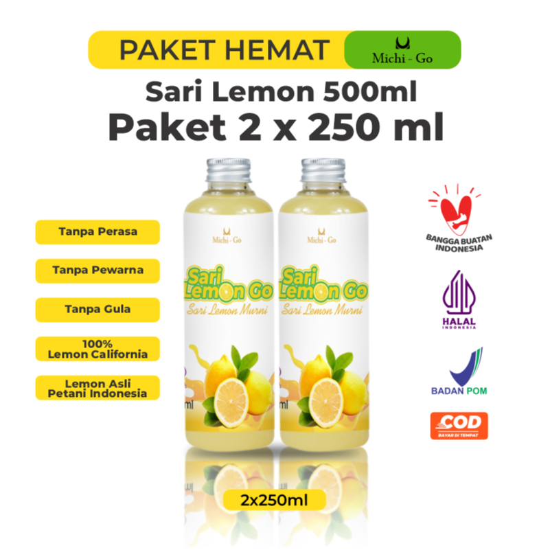 

Ay00! MichiGo Sari Lemon Murni 500ml Pure Air Lemon Untuk Diet Detox Sudah BPOM Dan Halal