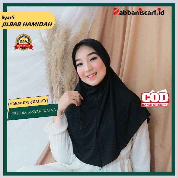 Kerudung Instan Bergo Hamidah Hijab Dewasa Hijab Bergo Hamidah Ukuran L Jilbab Menutup dada By Shami
