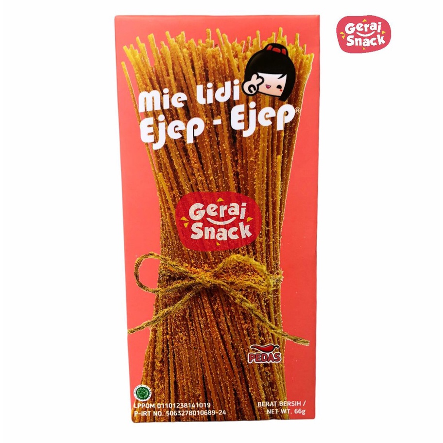 

XC26619 Mie lidi EJEP EJEP Mie Lidinya Lebih Renyah Bumbu Tebal Best Seller 66 g