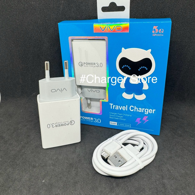 Charger Vivo Quick Charge Kabel Micro USB 5V 3A