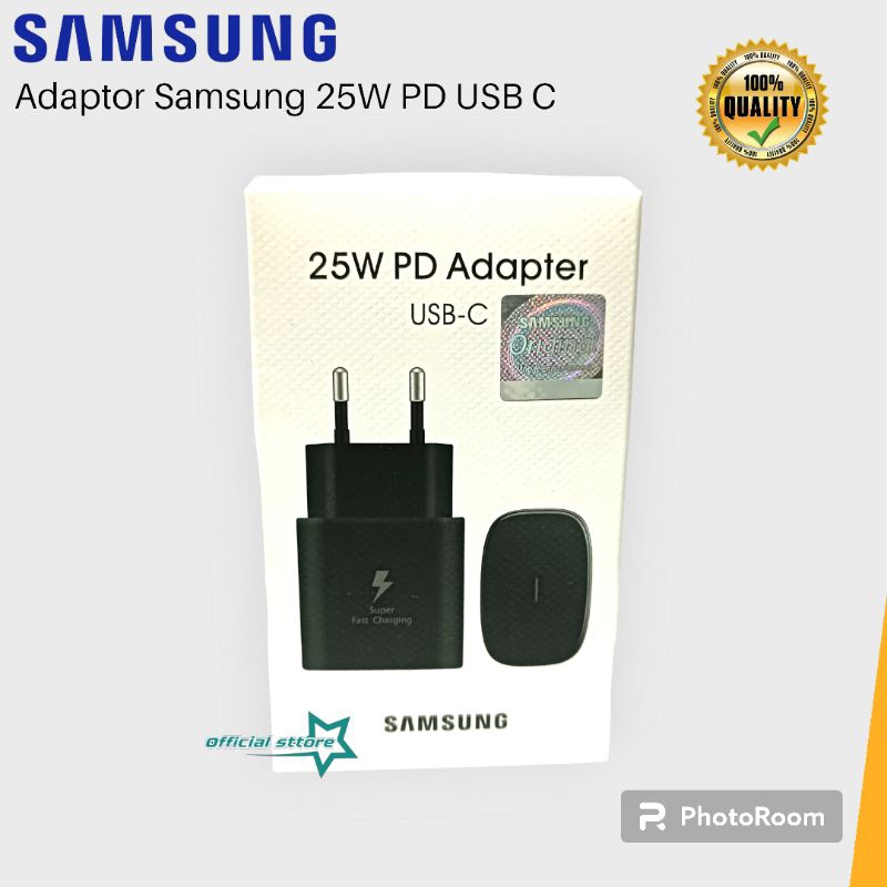 Adaptor Charger Samsung 25W PD For Samsung Galaxy Z Flip 3 Original 100% Super Fast Charging USB C
