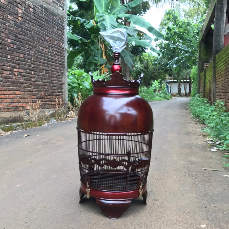 sangkar perkutut kubah kayu,kandang kutot kayu ,sangkar kutot mahkota kayu