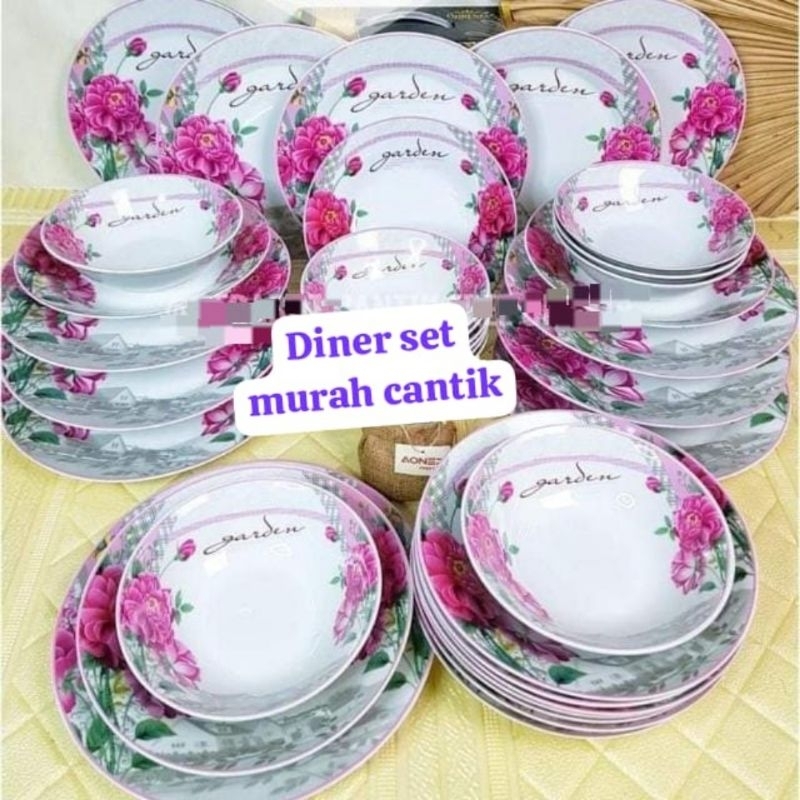 Piring Keramik Fiorenza 3 lusin free peti kayu