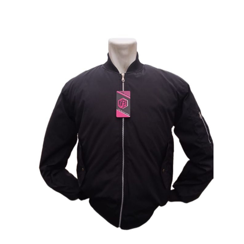 JAKET BOMBER POLOS PRIA BOMBER TEBAL