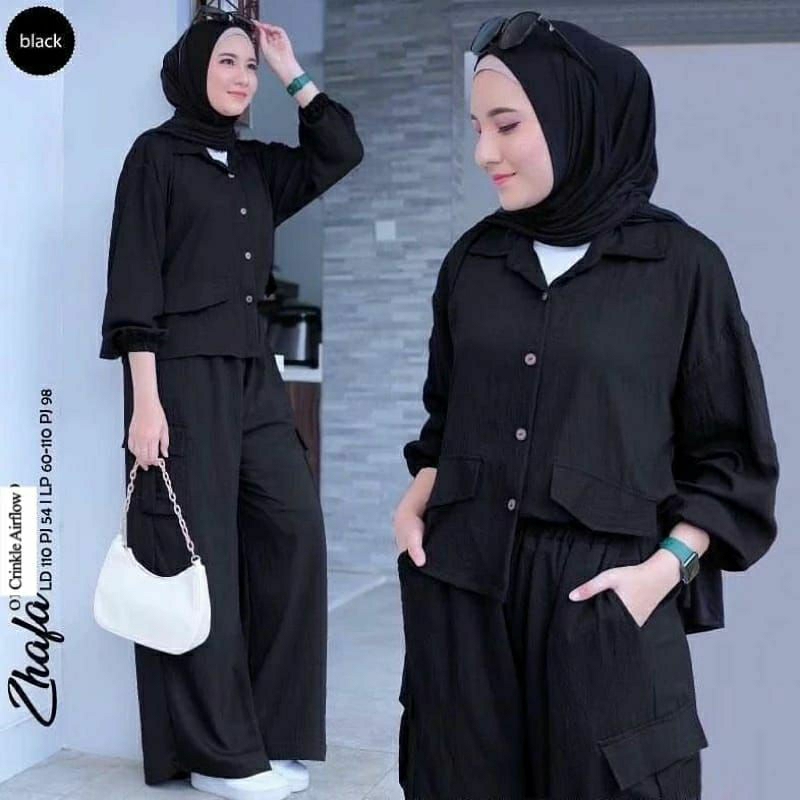 BAJU SETELAN KEKINIAN WANITA /  SETCEL CRINKLE / ONESET CRINKLE / SETELAN WANITA / SETELAN CRINKLE C