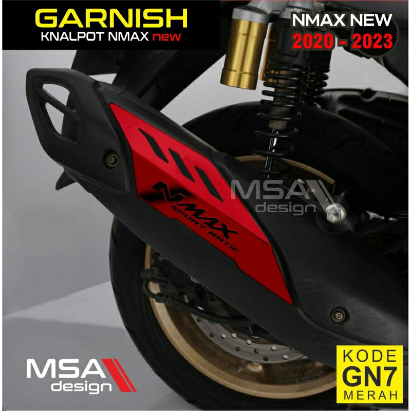 cover knalpot nmax new,garnish knalpot yamaha nmax new. Nmax Neo, Neo S, Turbo, Turbo Tech Max  garn