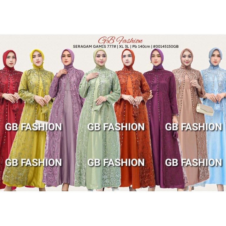 TERBARU TERBARU  GAMIS FULL BRUKAT TILE MIX SATIN DAN MUTIARA READY SERAGAM  UKURAN STANDAR DAN JUMB