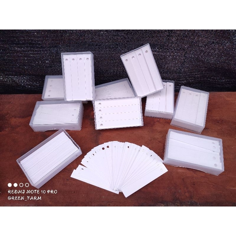 

name tag kertas id anggrek dan tanaman anti air