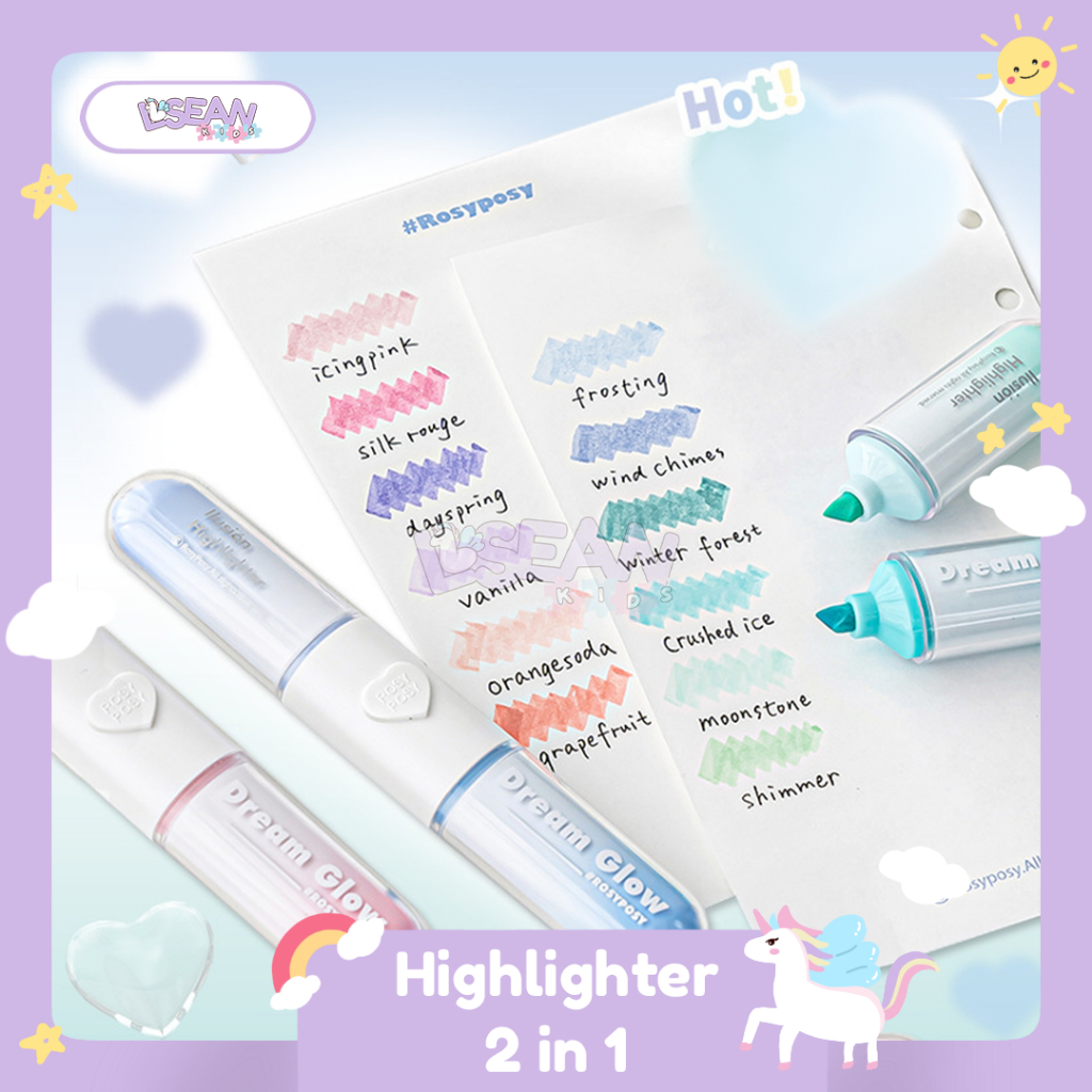 

SET ISI 3 PEN HIGHLIGHTER PENANDA 2 IN 1 JOURNAL MARKER 6 WARNA SOFT PASTEL
