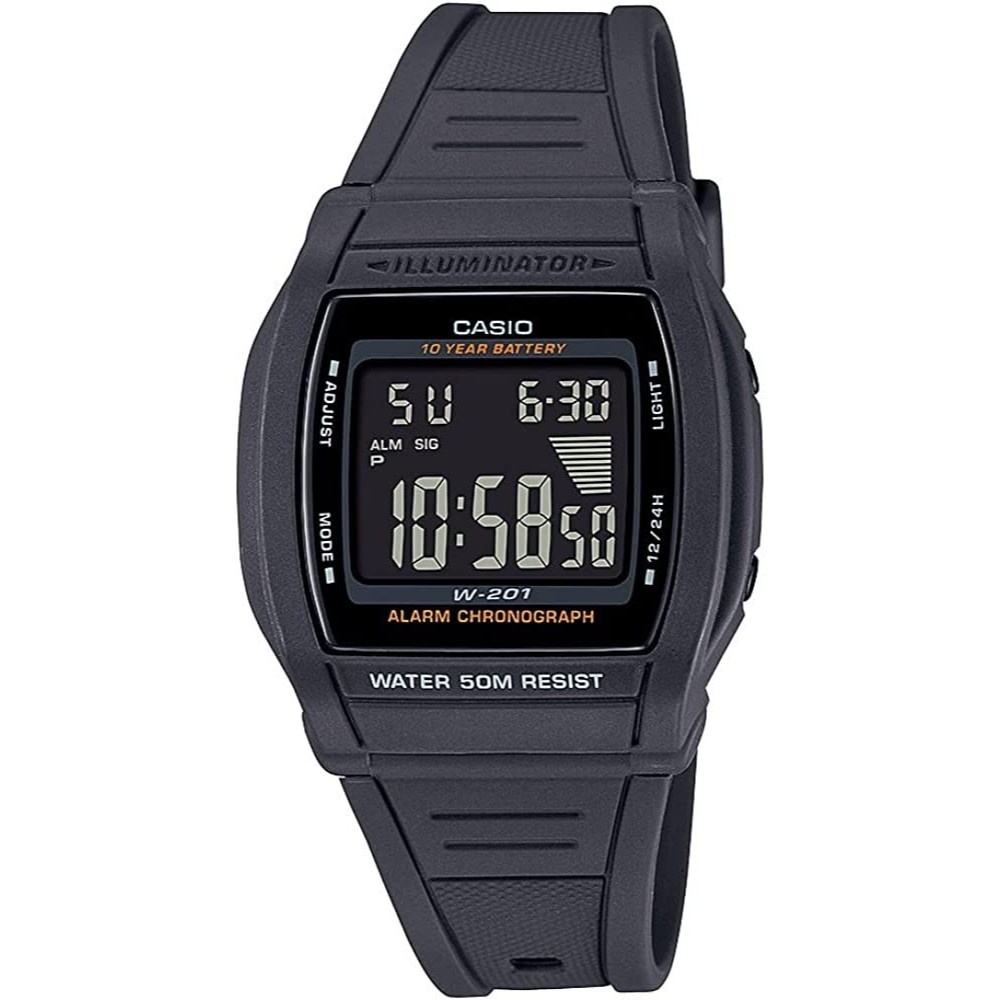 CASIO W-201-1BVDF Jam Tangan Pria Digital Original