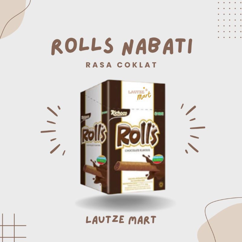 

Nabati Rolls Coklat 1 box isi 20 pcs