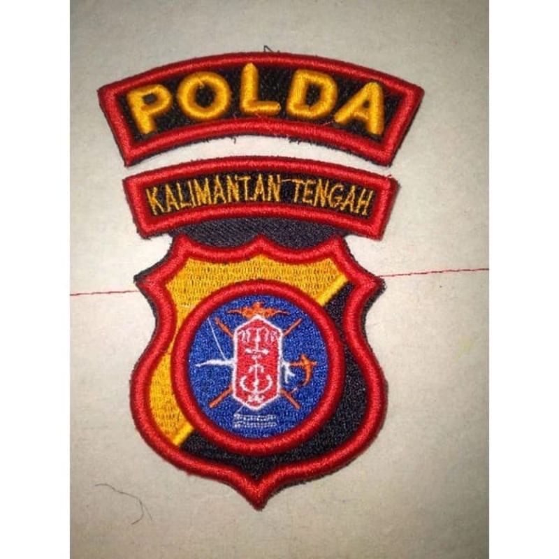 Bordir POLDA KALTENG timbul, bet POLDA KALIMANTAN TENGAH timbul