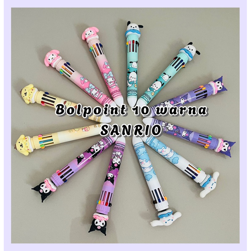 

Bolpoin 10 warna Sanrio