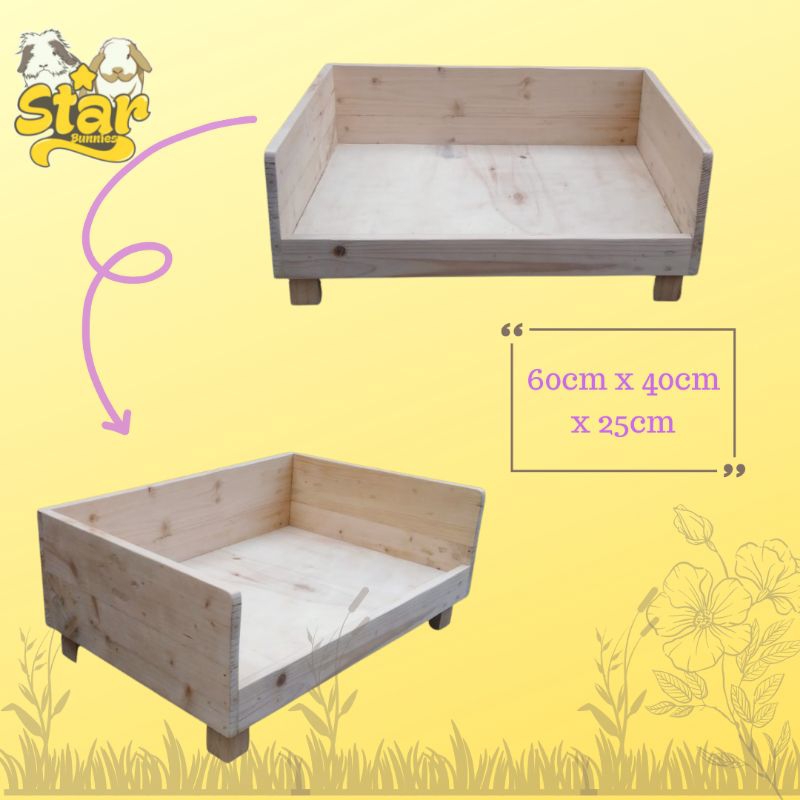 Bed Tempat Tidur Kayu  Kucing, Anjing, Kelinci versi box