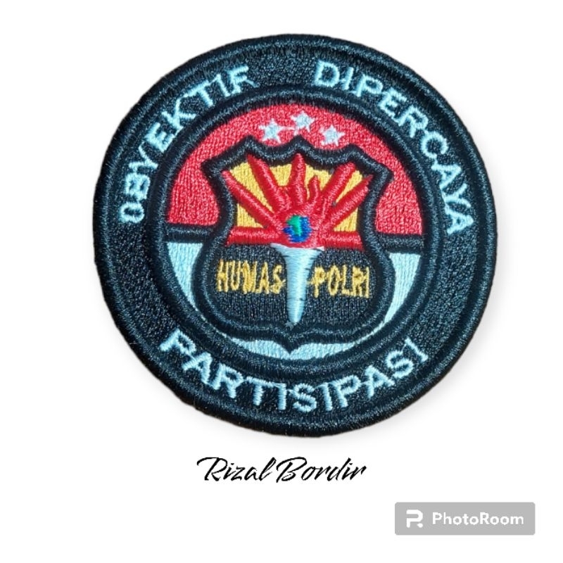 ATRIBUT POLRI BORDIR HUMAS POLRI LENGAN 3D